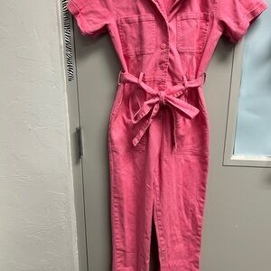 Skies Are Blue Vibrant Pink Jumpsuit